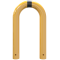 Anti-nudge hoop | steel tube  76 mm | yellow / black | total width: 400 | height above ground: 250 mm | for casting in concrete